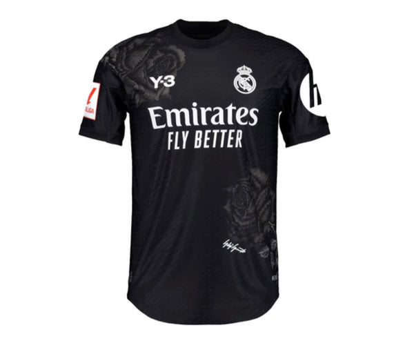 Jersey Real Madrid Keeper Vierde 23/24 Y-3 Zwart - Met Patch LaLiga