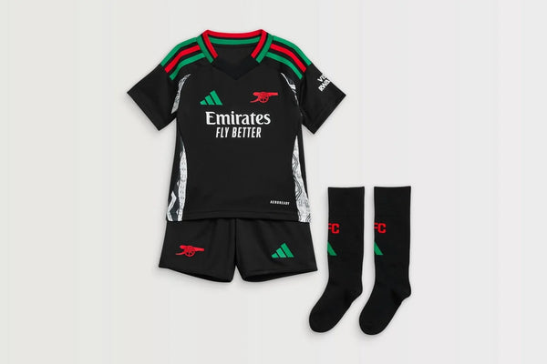 Kinderen Arsenal Uit 24/25 Shirt en Shorts met Tights