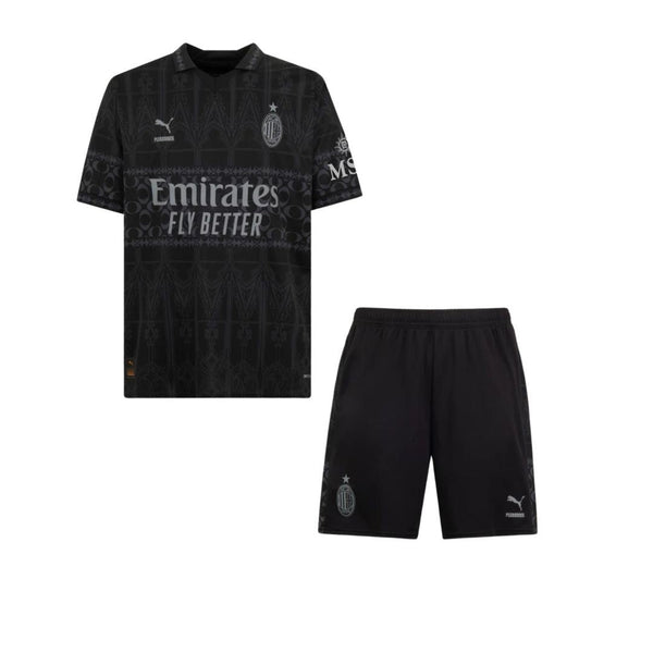 Jersey and Short Pants for Kids AC Milan X PLEASURES 2023/24 – DARK VERSION