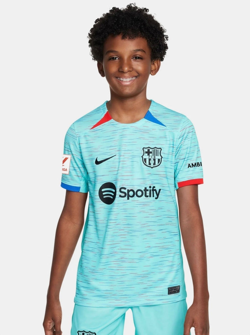 FC Barcelona Third Jersey and Shorts for Kids 23/24 – With LaLiga Patch