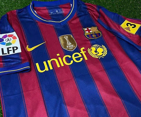 Jersey FC Barcelona Retro 09/10 - Whit Patch