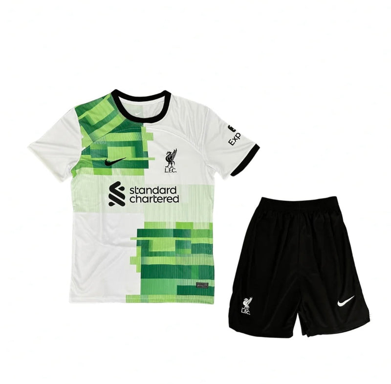 Kindershirt en shorts Liverpool uit 23/24