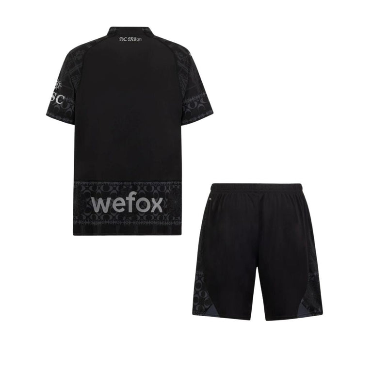 Jersey and Short Pants for Kids AC Milan X PLEASURES 2023/24 – DARK VERSION