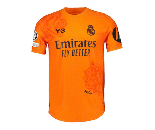 Jersey Real Madrid Goalkeeper Fourth 23/24 Y-3 Orange - With Patch UCL