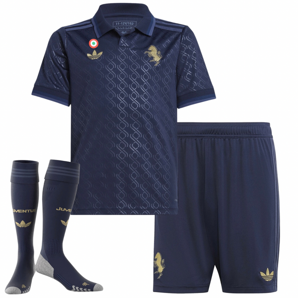 Juventus Third Kids Jersey and Shorts 24/25 - With Calzettoni