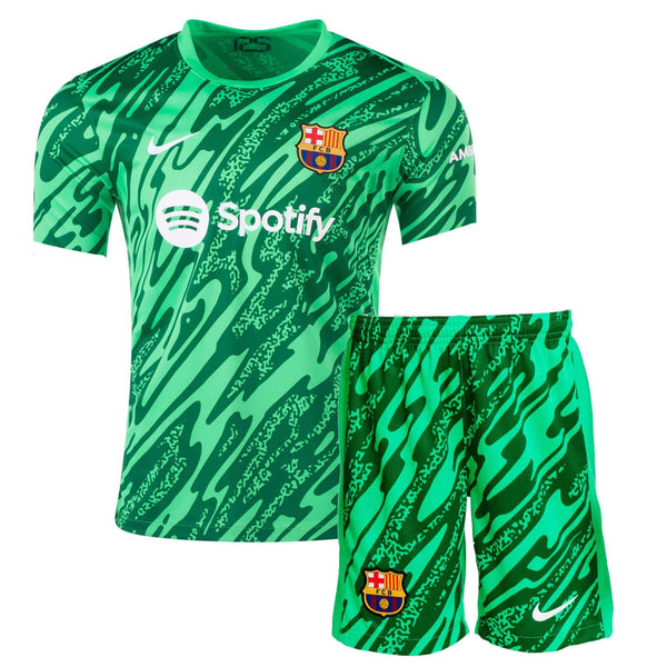 FC Barcelona Goalkeeper Jersey and Shorts for Kids 24/25