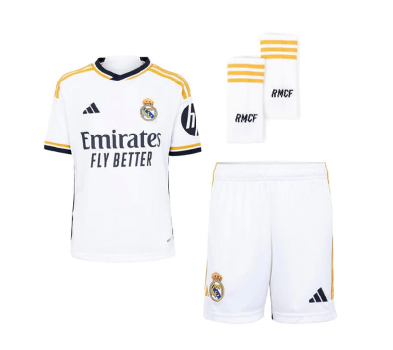 Jersey en korte broek voor kinderen Real Madrid eerste tenue 23/24 met kousen