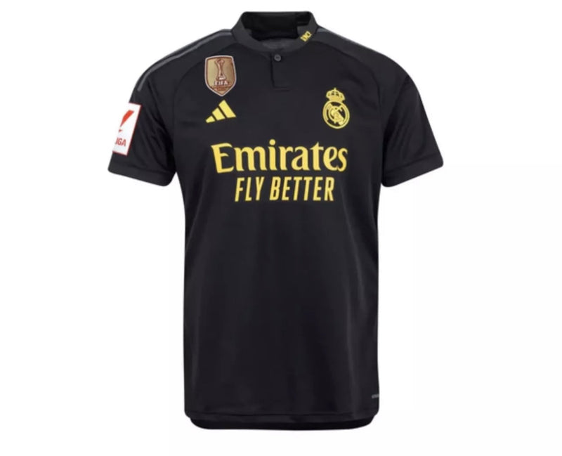 Jersey Real Madrid Man Third Kit Negro 23/24 – With Patch La Liga y CWC