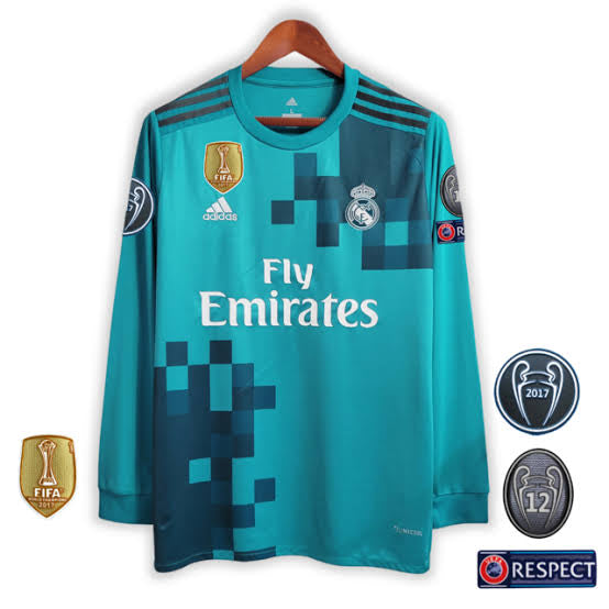 Jersey Real Madrid Retro Lange Mouw 17/18 - Witte Patch