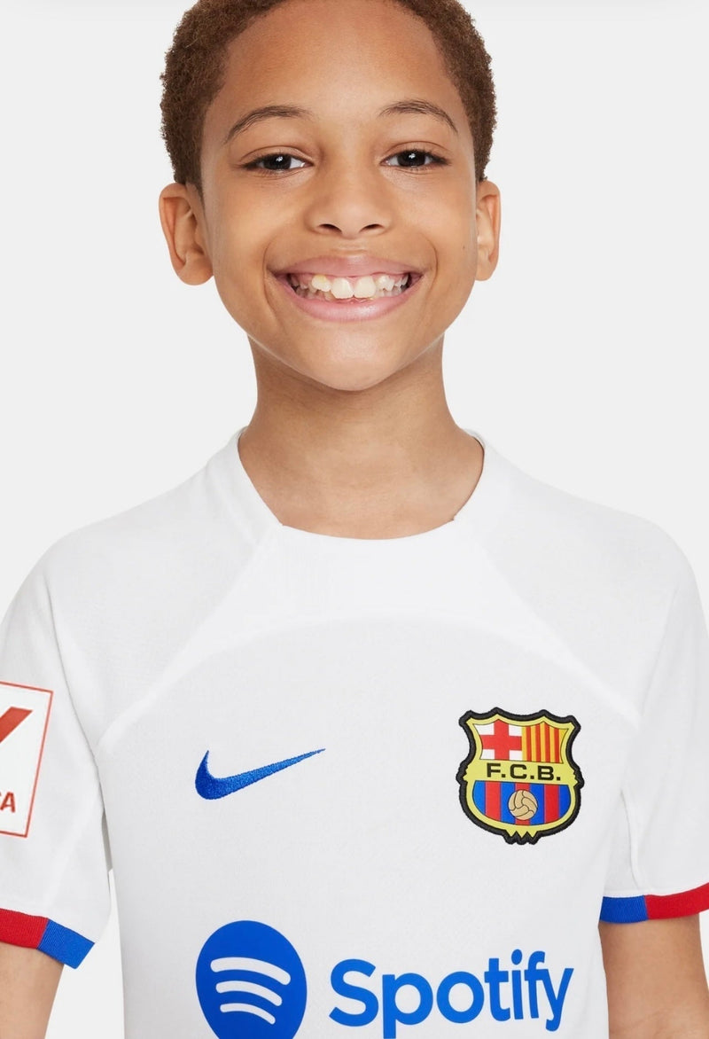 Jersey and Shorts for Kids FC Barcelona Away 23/24 – With LaLiga Patch