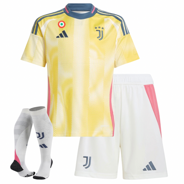 Juventus Away Kids Jersey and Shorts 24/25 - With Calzettoni