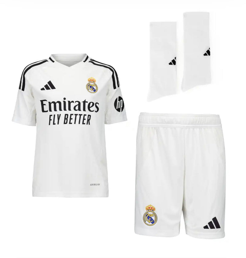 Jersey and Short Pants for Kids Real Madrid First Kit 24/25 With stockings