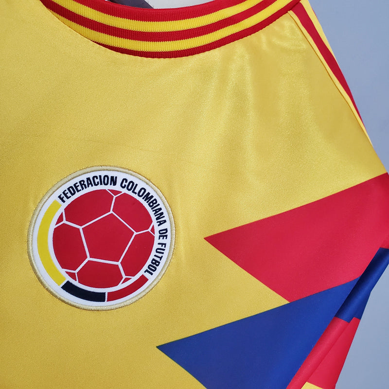 Jersey Thuisbasis van de Selectie Colombia Retro 1990