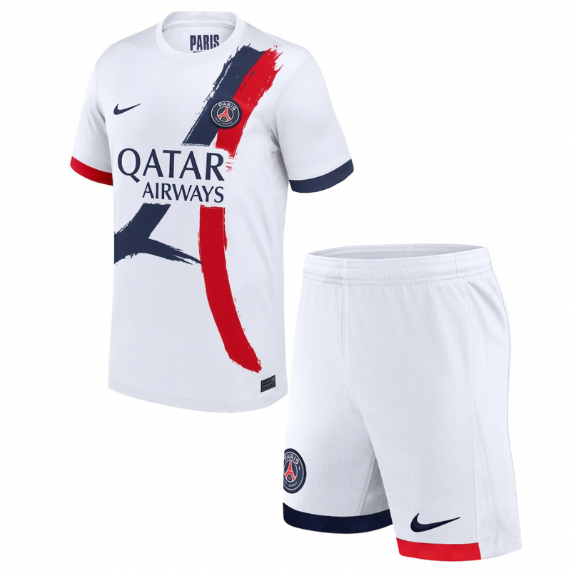 Shirt en shorts voor kinderen PSG Uit 24/25