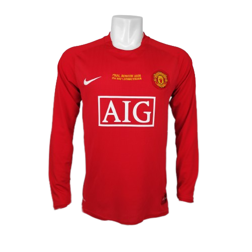 Jersey retro Manchester United Home lange mouw 2007/2008