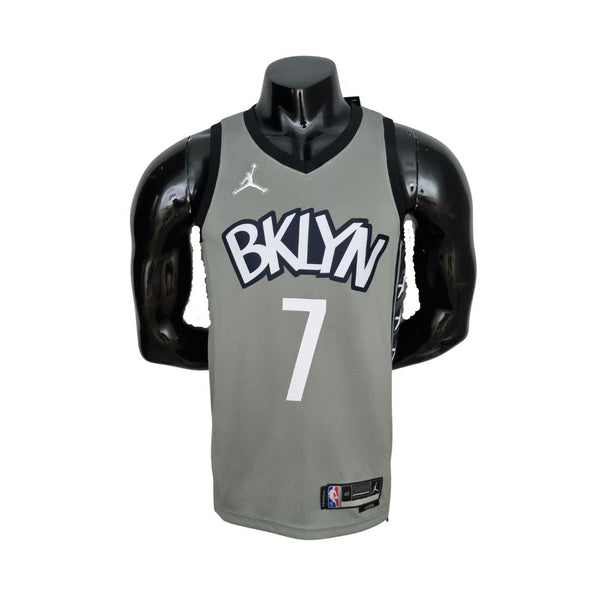 Jersey NBA 75 Aniversario Durant #7 Brooklyn Nets City Edition Grijs