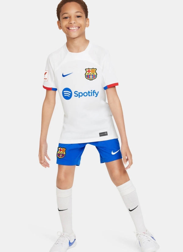 Jersey and Shorts for Kids FC Barcelona Away 23/24 – With LaLiga Patch