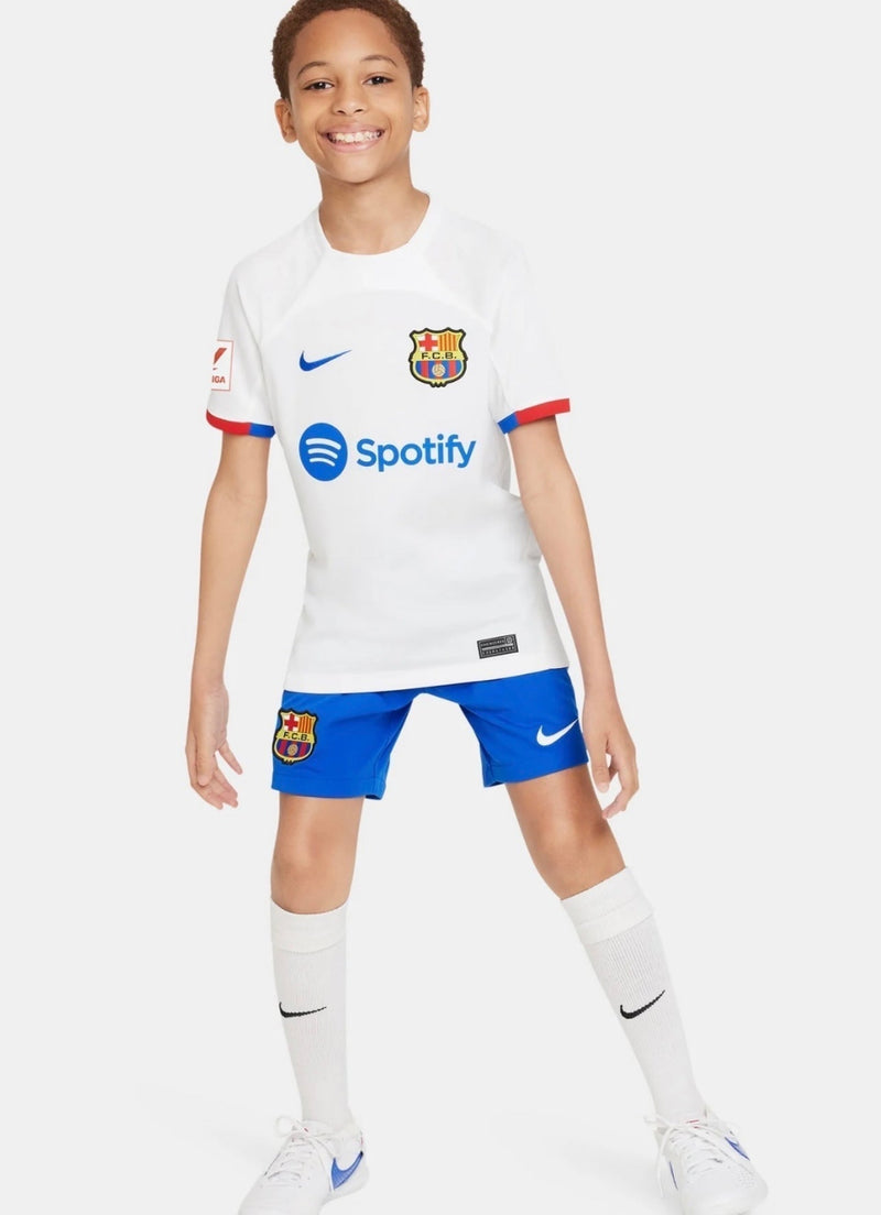 Jersey and Shorts for Kids FC Barcelona Away 23/24 – With LaLiga Patch