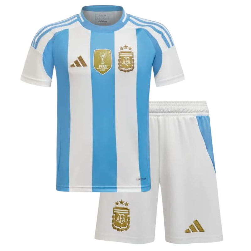 Jersey and Shorts For Kids Argentina - 24/25 - WITH WORLD CUP CHAMPION PATCH