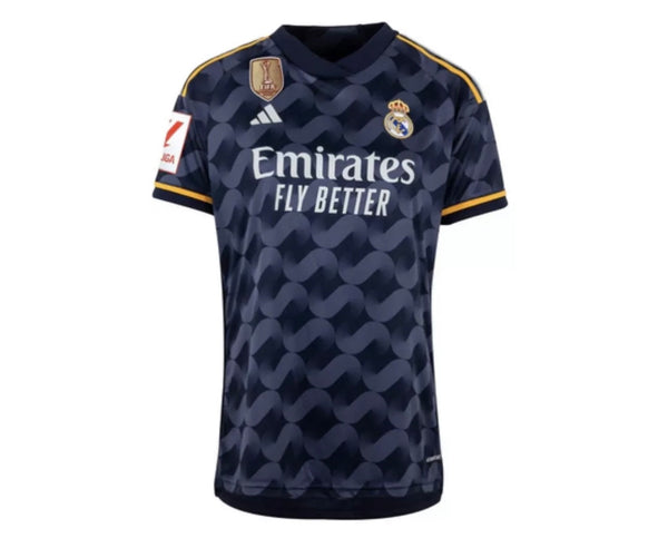 Jersey Real Madrid Dames Tweede Kit Blauw Marine 23/24 – Met Patch La Liga en CWC