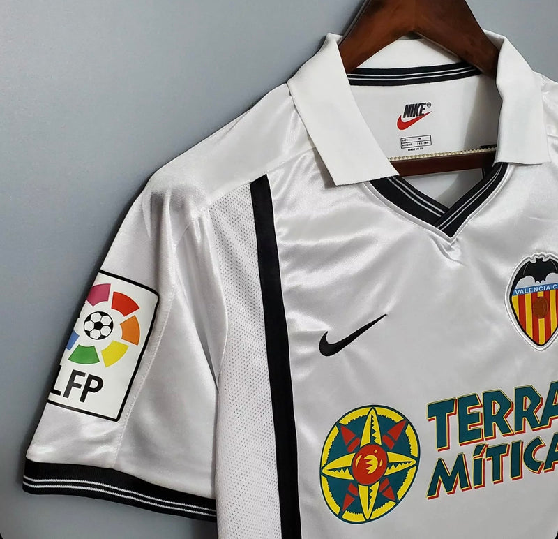 Jersey retro Valencia 2001 eerste uitrusting – met patch