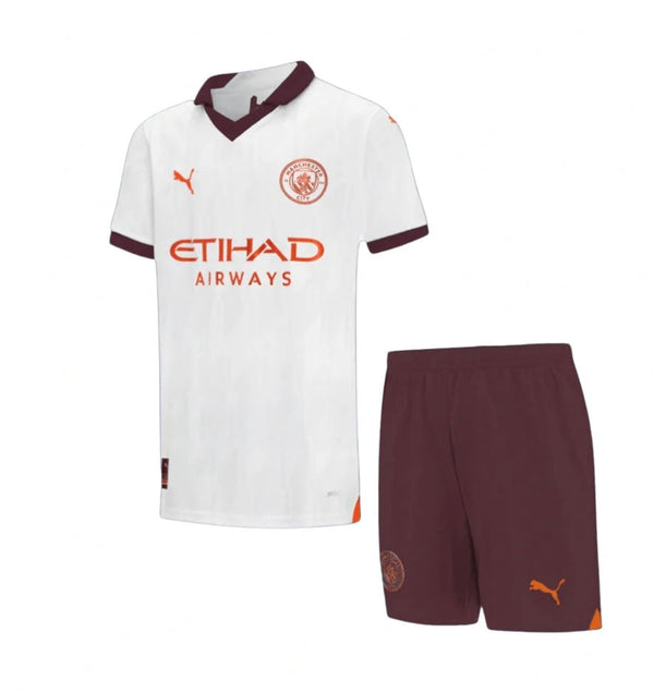 Manchester City Uitshirt Kinderen en Shorts 23/24