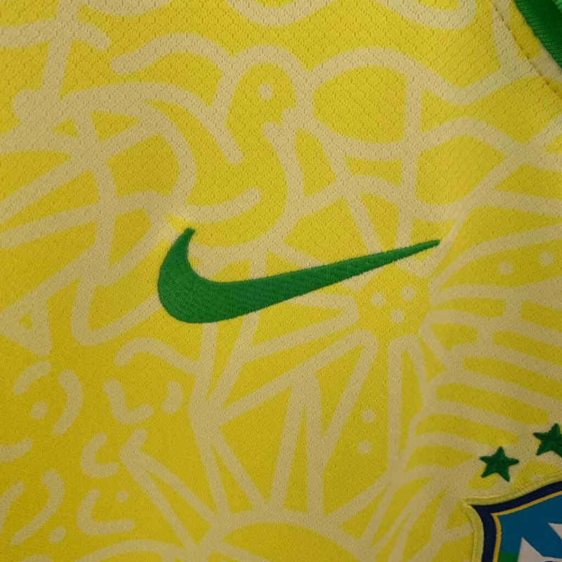 Jersey Brazil Home Yellow Fan 24/25