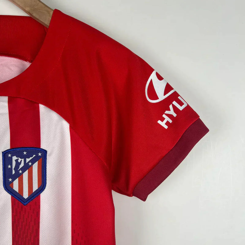 Kindershirt en shorts Atlético de Madrid Home 23/24