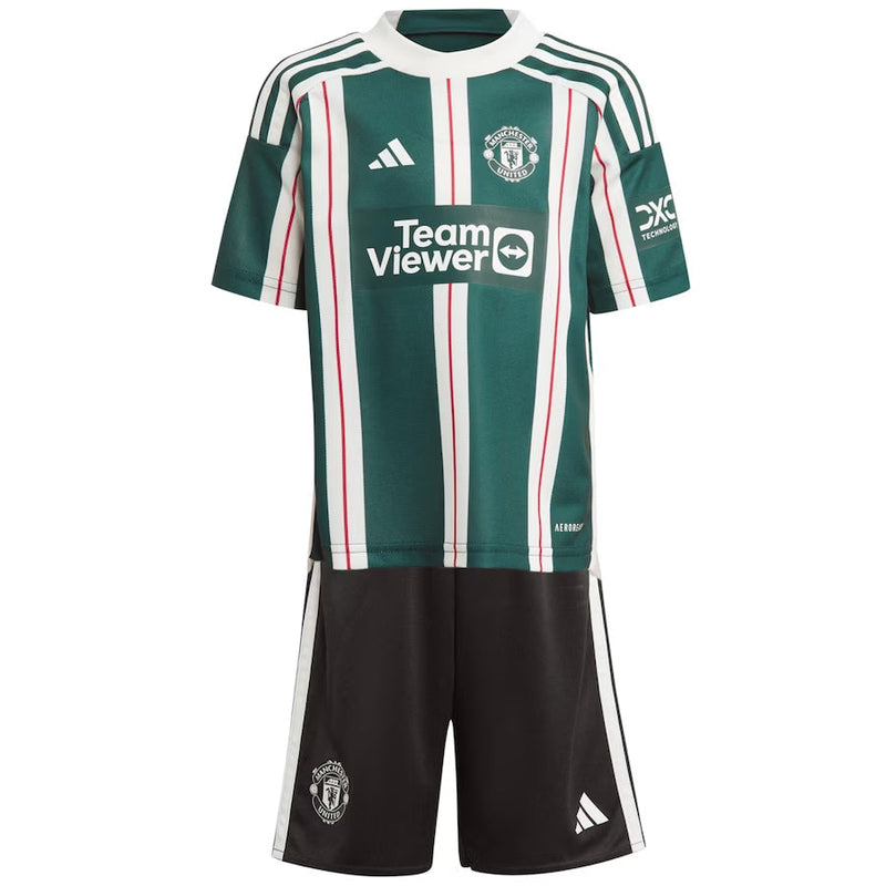 Jersey en shorts voor kinderen Manchester United derde 23/24