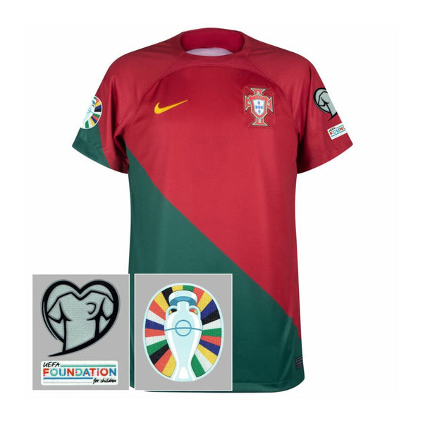 Jersey Portugal Home 2022-2023 Euro 2024 Qualification Patch Set