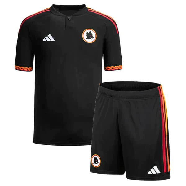 Roma Third Kids Jersey and Shorts 23/24