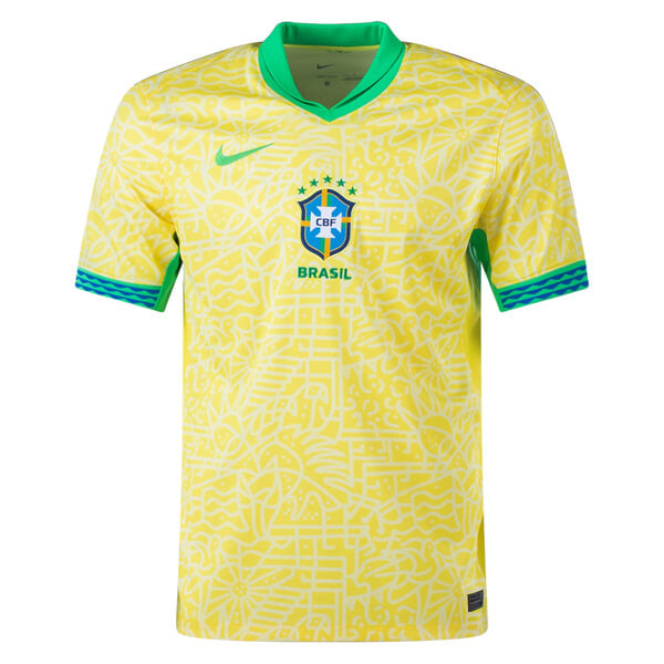 Jersey Brazilië Thuis Geel Fan 24/25