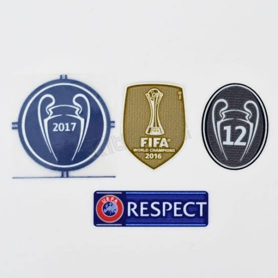 REAL MADRID CHAMPIONS LEAGUE PATCH SET 17/18