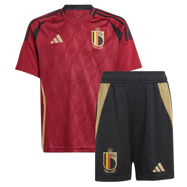 Jersey and Shorts for Kids Belgium Home 24/25