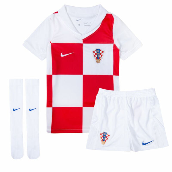 Jersey and Shorts for Kids Croatia Home 24/25 - With Tights