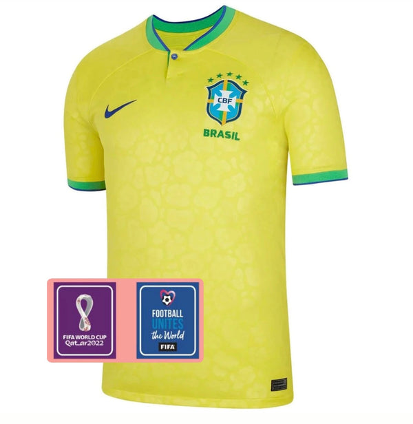 Jersey Brazilië Gele Fan 2022/2023 - Patch Wereldbeker