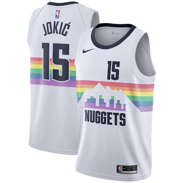 Jersey NBA - Denver Nuggets White City - Jokic #15