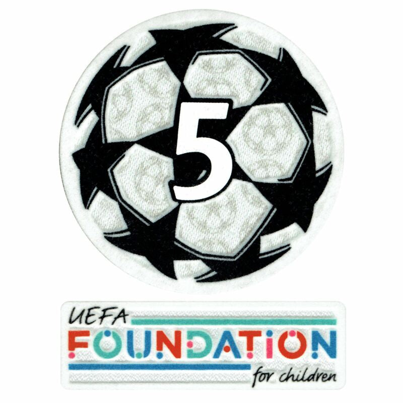 21-23 UCL Starball 5 keer winnaar + UEFA Foundation Patch Set