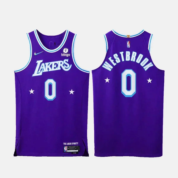 Jersey NBA - 75 Aniversario- Lakers- 21/22 Westbrook #0 Púrpura