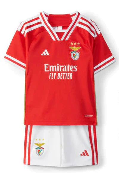 Jersey And Shorts Kids Benfica Home 23/24 - Rojo y White