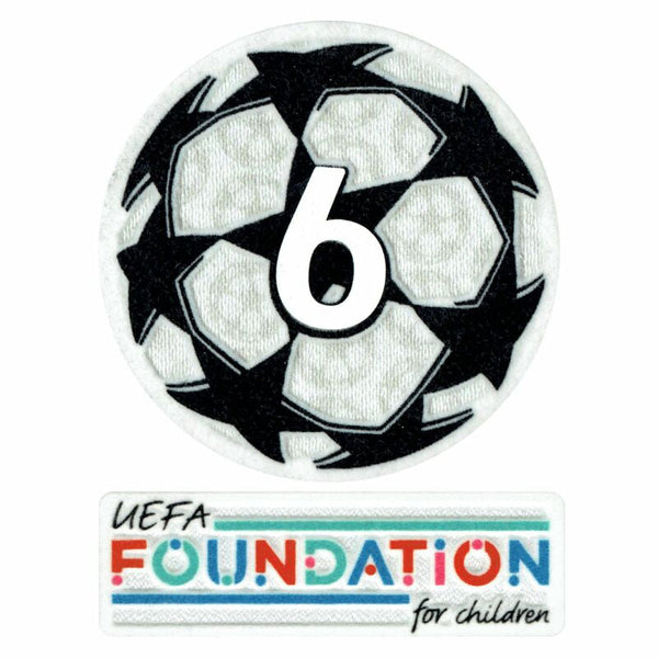 21-23 UCL Starball 6 keer winnaar + UEFA Foundation Patch Set