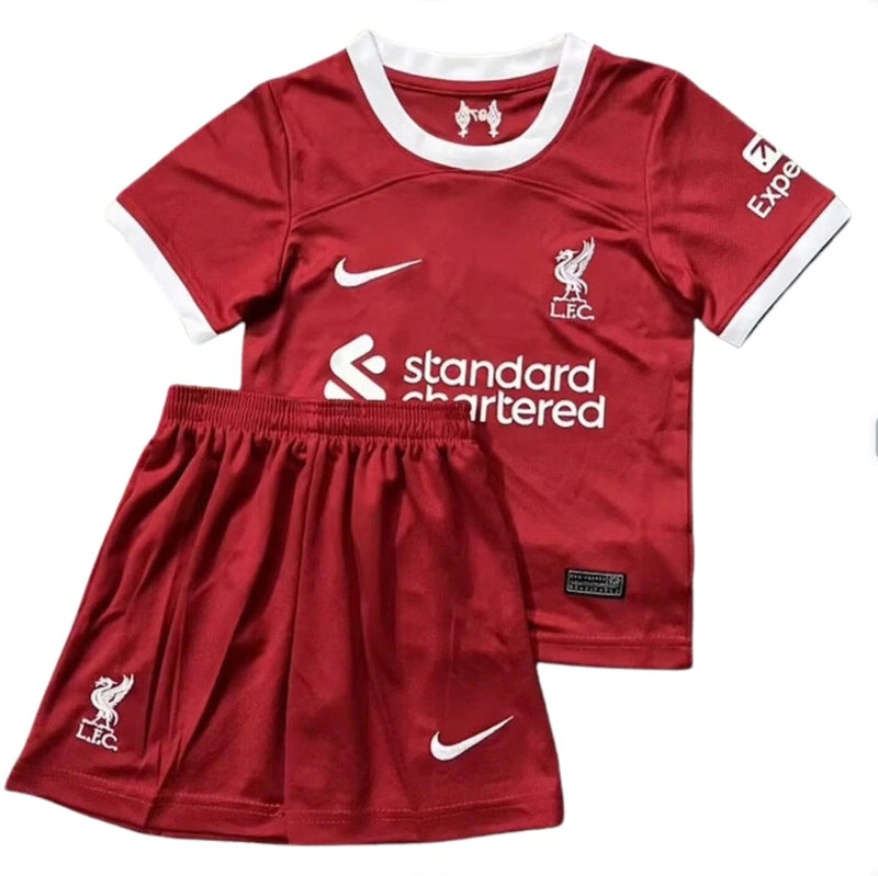 Kindershirt en shorts Liverpool Home 23/24