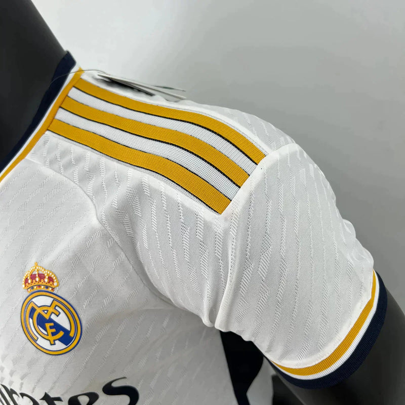 Jersey Real Madrid Man Eerste Kit Wit 23/24 Speler Versie - Met Patch LaLiga en UCL