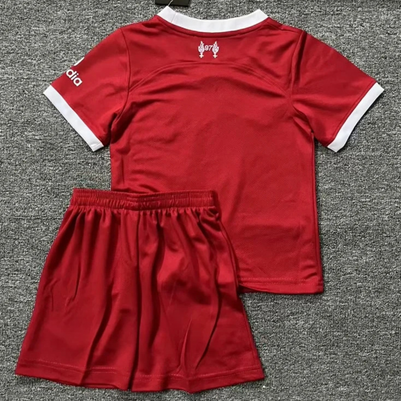 Kindershirt en shorts Liverpool Home 23/24