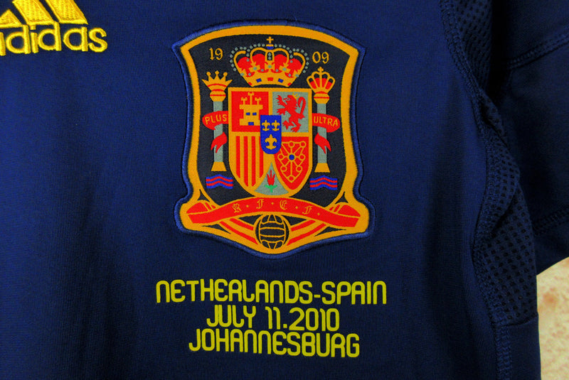 Jersey Retro Spanje 2010 Tweede Kit Blauw Marino