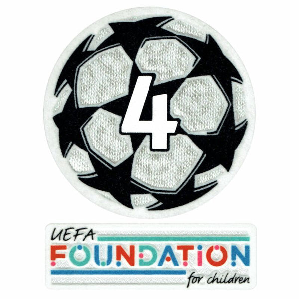 21-23 UCL Starball 4 time winner + UEFA Foundation Patch Set