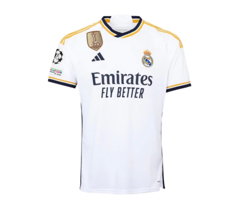 Jersey Real Madrid Man Eerste Kit Wit 23/24 - Met Patch CWC en UCL