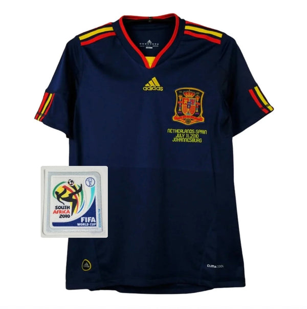 Jersey Retro Spain 2010 Second Kit Blue Marino