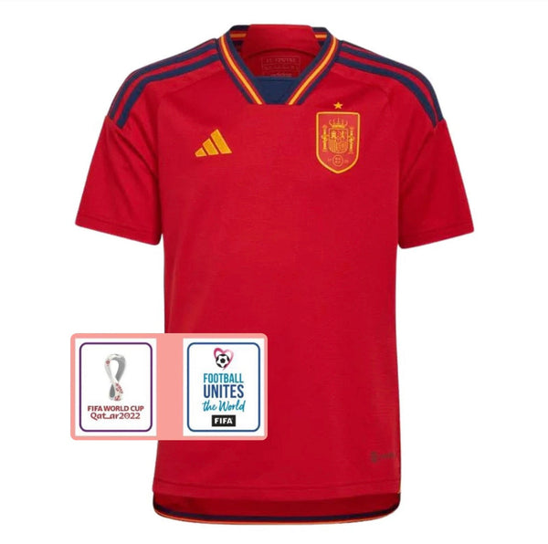 Jersey Spain Home 2022 - With Patch World Cup