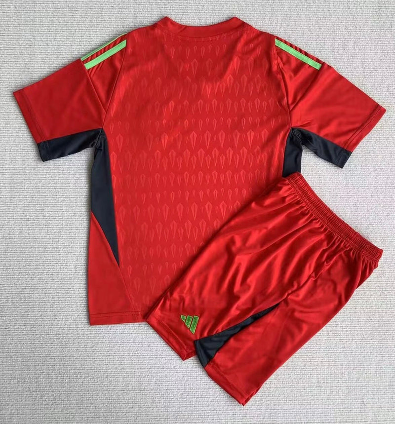 Uitrusting Keeper Argentinië 23/24 rood shirt en shorts Voor Kinderen